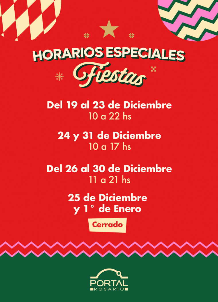 Horarios diciembre